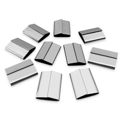 Metal Steel Plastic Strapping Seals Packaging Buckle Fully Closed 25kg