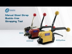 A333 বুল-বিনামূল্যে ম্যানুয়াল ইস্পাত স্ট্র্যাপিং টুল ইয়েন-ইয়াং বুল টেনসার প্রস্থ 13-19mm সর্বজনীন